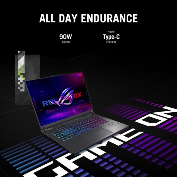ASUS ROG Strix G16 Gaming Laptop, 165Hz Display, NVIDIA® GeForce RTX™ 4060, Intel Core i7-13650HX, 16GB DDR5, 1TB PCIe Gen4 SSD, Wi-Fi 6E, Windows 11, G614JV-AS74 - Image 3