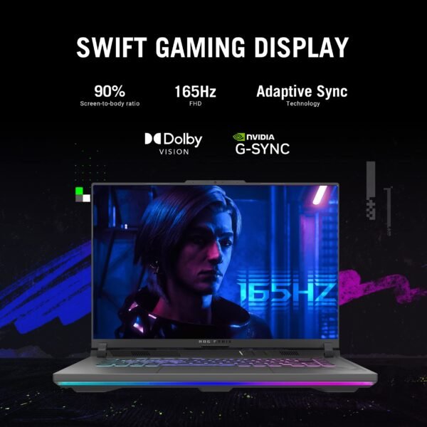 ASUS ROG Strix G16 Gaming Laptop, 165Hz Display, NVIDIA® GeForce RTX™ 4060, Intel Core i7-13650HX, 16GB DDR5, 1TB PCIe Gen4 SSD, Wi-Fi 6E, Windows 11, G614JV-AS74 - Image 5