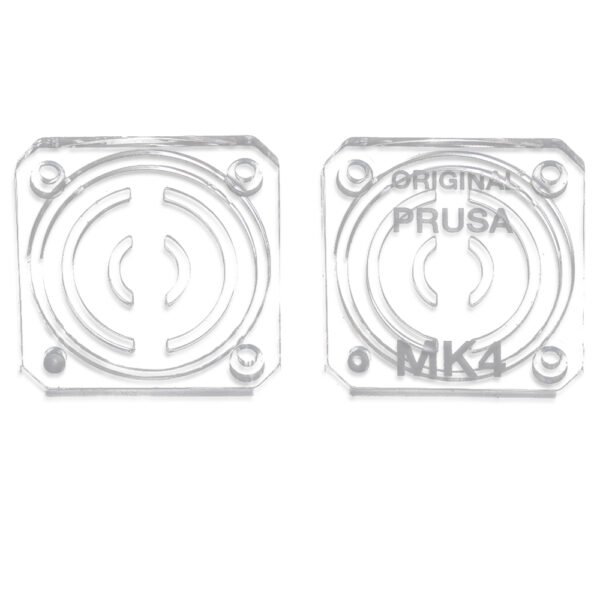 2pcs Trianglelab Transparent Gearbox Cover for Prusa MK4 - Text and No Text Version