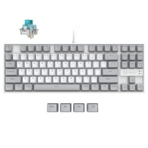 3inuS 87-Key 5-in-1 Mechanical Keyboard Hub Dual USB-C 4K HDMI Hot-Swappable - Blue Switches