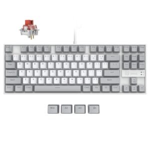 3inuS 87-Key 5-in-1 Mechanical Keyboard Hub Dual USB-C 4K HDMI Hot-Swappable - Red Switches