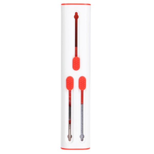 4 in 1 Bluetooth Earphone Cleaning Pen Kit, Telescopic Pen Computer Keyboard Cleaning Brush Dust Remover - Red