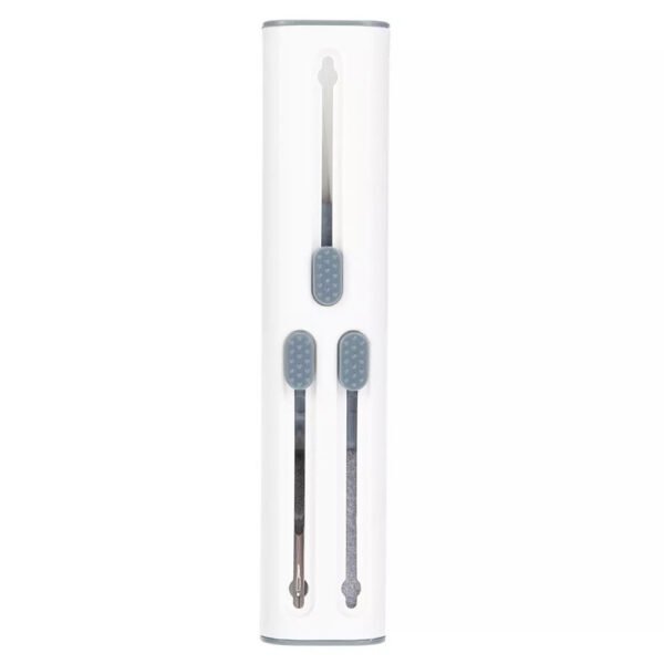 4 in 1 Bluetooth Earphone Cleaning Pen Kit, Telescopic Pen Computer Keyboard Cleaning Brush Dust Remover - White