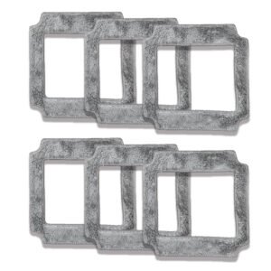 6Pcs LIECTROUX YW710 Fiber Mopping Cloths for Window Cleaning Robot