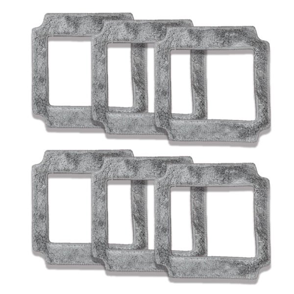 6Pcs LIECTROUX YW710 Fiber Mopping Cloths for Window Cleaning Robot
