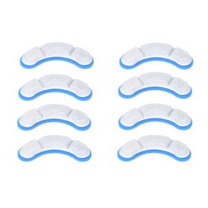 8Pcs 2L Pet Water Fountain Filters, Smart Sensor Version - Blue & White