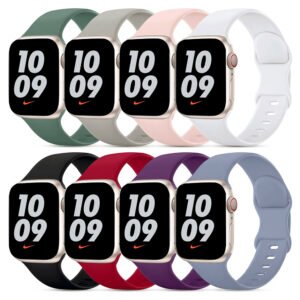 Tronsmart Waterproof Silicone Watch Bands for Apple Watch (42mm, 44mm, 45mm, 49mm) - 8pcs