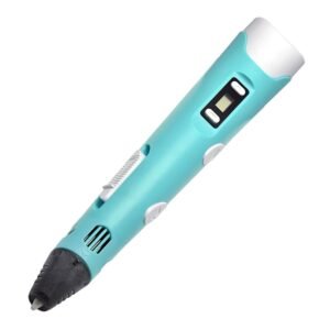 ABS/PLA 3D Printing Pen, 0.7mm Nozzle, Adjustable Printing Speed, LCD Screen - Blue