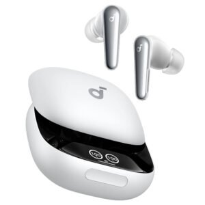 Anker Soundcore Liberty 4 Pro ANC Earbuds TWS Headphones, Adaptive ANC 3.0, Hi-Res Audio, Fast Charging, IPX5 Waterproof - White