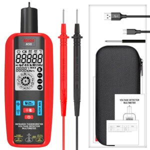 BSIDE A50 Digital Multimeter, 6000 Count, Electrical Test Pen, Leakage Tester, Voltage/Current/Capacitance/Resistance Tester