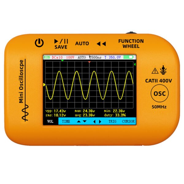 BSIDE OT4 Mini Oscilloscope, 50MHz 200MSa/s, 2.8-inch Color Screen, Signal Generator