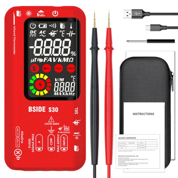 BSIDE S30 Digital Multimeter Red