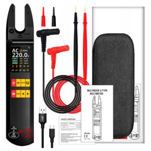 BSIDE U5 Clamp Meter, 600A AC/DC, True RMS Auto-Ranging, TFT Color Screen, NCV, USB Rechargeable 1200mAh, U-Shaped Multimeter