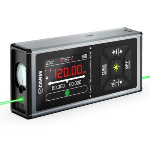CIGMAN CD-60G Dual-Sided Green Laser Measure - 393ft/120m Range, Ft/in/m Units, 850mAh Battery, High Precision