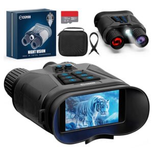 CIGMAN CNV02 Night Vision Binoculars - 3-inch Display, 8x Zoom, 3-Level IR, 5000mAh Battery, IP54 Outdoor Use