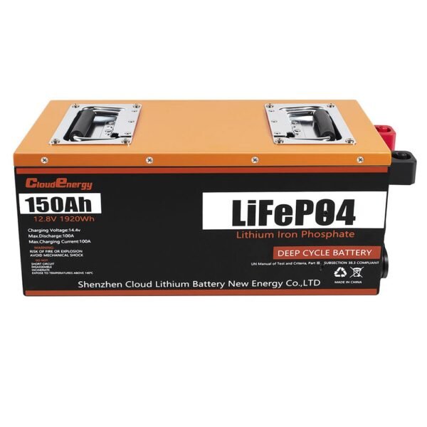 Cloudenergy 12V 150Ah LiFePO4 Battery Pack