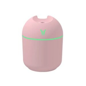 Cool Mist Mini USB Air Humidifier Cute Aroma Diffuser with LED Light - Pink