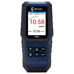 ERICKHILL ER02 3-in-1 EMF Meter - Electromagnetic Field Detector for EF/RF/MF Radiation, Ghost Hunting, Home Inspections