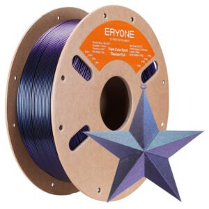 ERYONE Burnt Titanium Tri Color PLA Filament 1kg - Green & Rose-red & Purple-blue