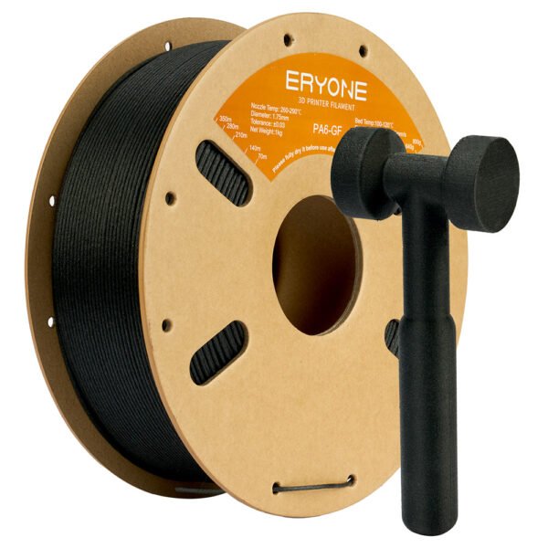 ERYONE PA6 Glass Fiber Filament, 1kg - Black