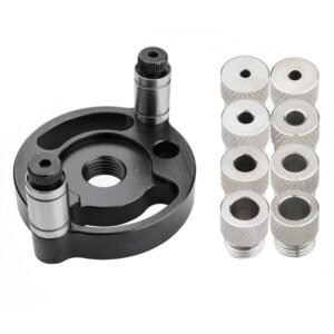 Ganwei Self-Adaptive Center Punching Locator with Knurled Bushings, Single Hole Positioning Puncher Woodworking Tool - Black