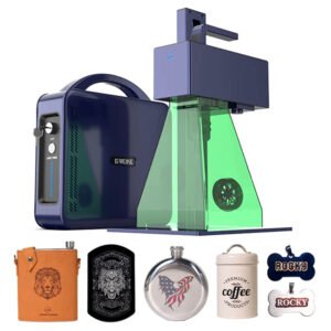 Gweike G2 Pro 20W Fiber Laser, 110x110mm, 1.5mm Depth, 30+ Colors, Manual Lift