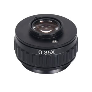 HAYEAR 0.35X C-Mount Lens Adapter, Microscope Camera Connector, Focus Adjustable, Trinocular Stereo Micro