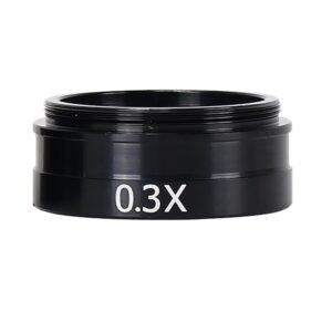 HAYEAR 0.3X Microscope Camera Objective Lens, 42mm Mounting Thread, for XDS-10A 120X/180X/300X Lens