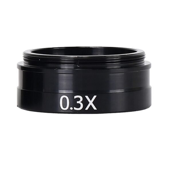 HAYEAR 0.3X Microscope Camera Objective Lens, 42mm Mounting Thread, for XDS-10A 120X/180X/300X Lens