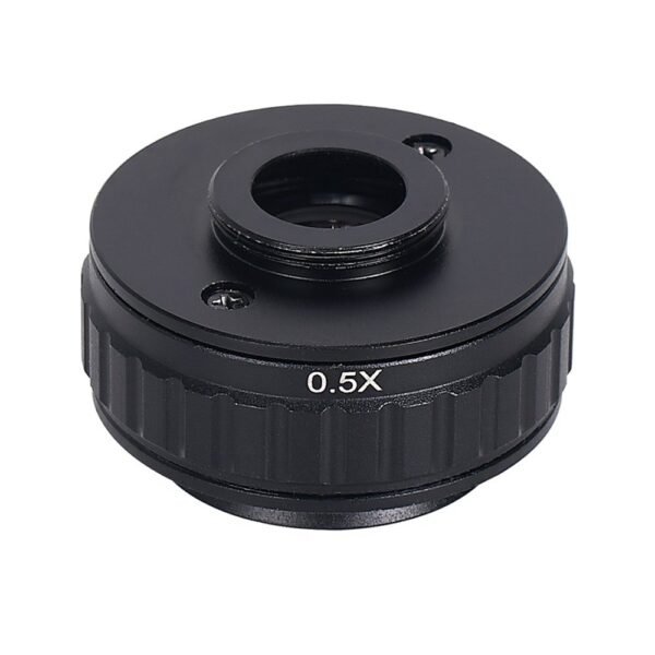 HAYEAR 0.5X C-Mount Lens Adapter, Microscope Camera Connector, Focus Adjustable, Trinocular Stereo Micro
