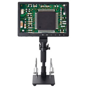 HAYEAR HDMI Microscope Camera Kit, 10.1 inch LCD Monitor, 150X C Mount Lens, LED Light Adjustable Stand - US Plug