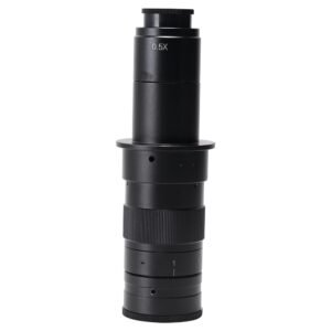 HAYEAR 180X Microscope C-Mount Lens, Adjustable Monocular Zoom Industry Optical Lens