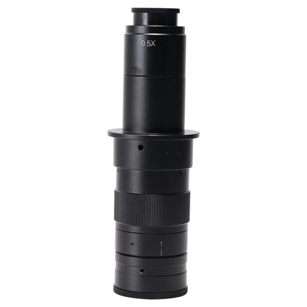 HAYEAR 180X Microscope C-Mount Lens, Adjustable Monocular Zoom Industry Optical Lens