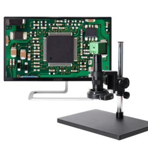 HAYEAR Digital Microscope, HD 4K 41MP,  180X C-Mount Lens, 144 LED Light - EU Plug