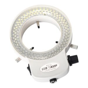 HAYEAR LED Ring Light, 144 Lamp Beads, 6500K White Light, for Industry Stereo Microscope - White, EU Plug