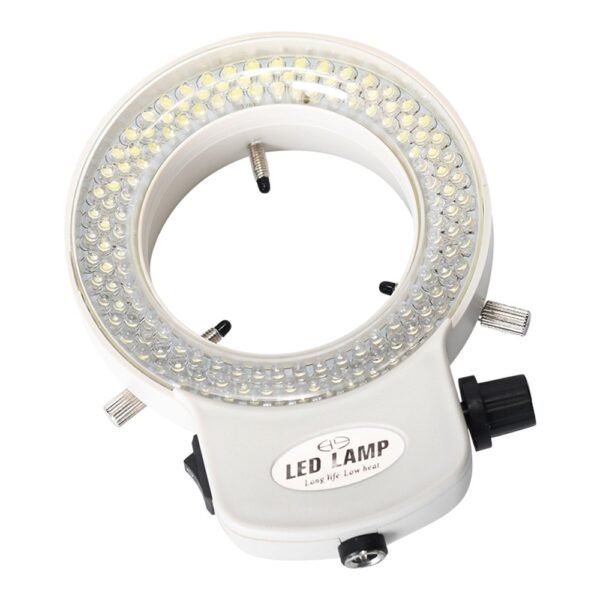 HAYEAR LED Ring Light, 144 Lamp Beads, 6500K White Light, for Industry Stereo Microscope - White, EU Plug