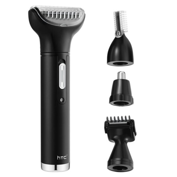 HTC AT-030 4 In 1 Women Men Rechargeable Trimmer Kit, Electric Nose Eyebrow Sideburn Trimmer Hair Removal Body Groomer