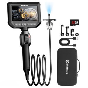 KAIWEETS KBA01 Articulating Borescope Camera - 210° Rotatable w/ 4.3" FHD Screen (1080P), IP67