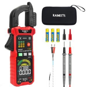 KAIWEETS KC602 Smart Clamp Meter - 6000 Counts TRMS, Auto-Ranging AC/DC Current, NCV Detection