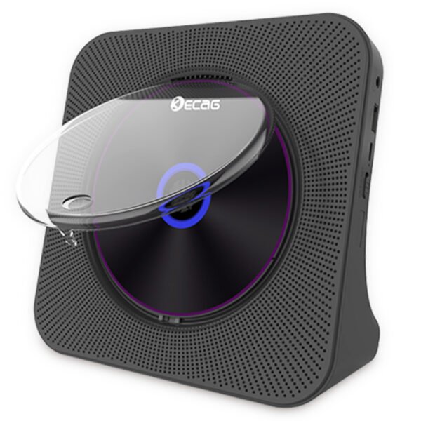Kecag KC-806 Desktop CD Player with LED Display Bluetooth 5.0 Remote Control FM Radio MP3 Headphone Jack USB - Black