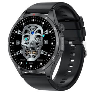 LEMFO GTS4 Smartwatch Black Silicone Watchband