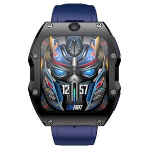 LOKMAT APPLLP 3 MAX Phone Watch 4GB RAM 128GB ROM Android 4G SIM Network GPS Sports Fitness Tracker Dual Camera - Blue