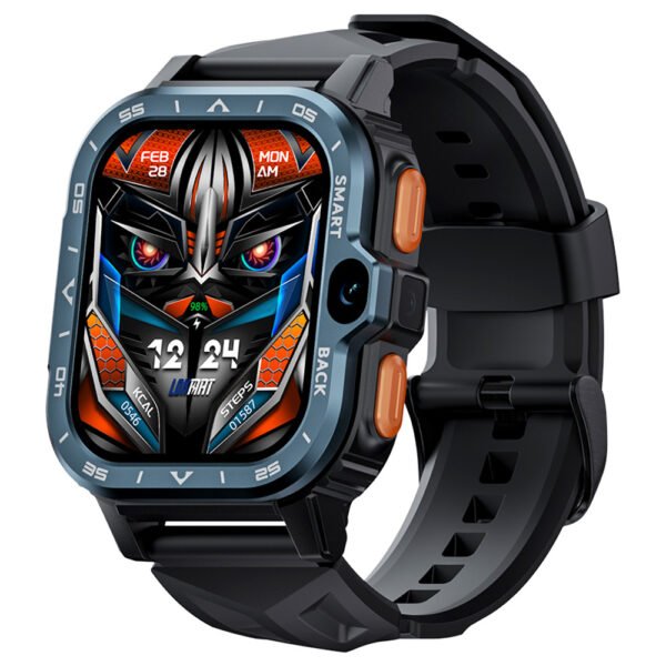 LOKMAT APPLLP 4 MAX Android Smartwatch Fitness Tracker, 2.02'' TFT Touch Screen, 2GB RAM 16GB ROM, Dual Camera - Black