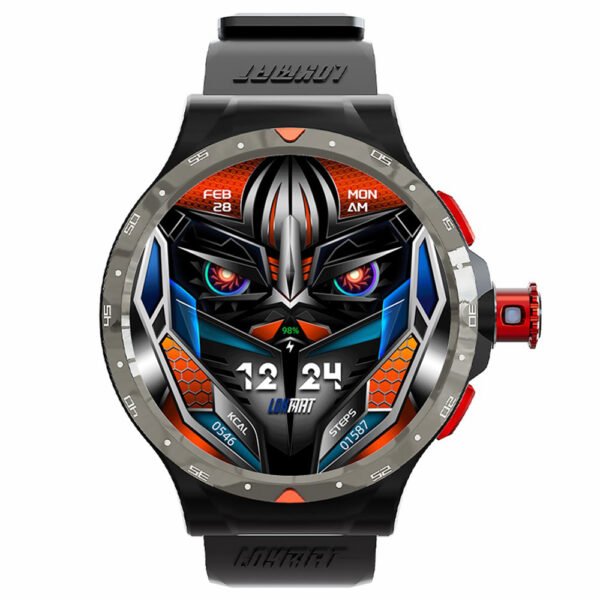 LOKMAT APPLLP 5 Pro Smartwatch, 1.43'' HD Screen, 4G Network Calling, 4GB RAM 64GB ROM, Heart Rate Blood Oxygen Monitor - Black