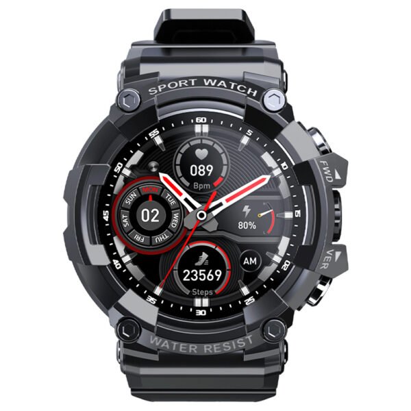 LOKMAT ATTACK 3 Smartwatch 1.28'' TFT Screen Bluetooth Call ECG Monitoring, Heart Rate, Blood Pressure, Blood Oxygen - Black