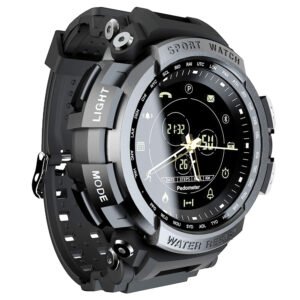 LOKMAT MK28 Smart Watch IP68 Waterproof Fitness Tracker Pedometer Reminder Bluetooth Smartwatch for iOS Android Black