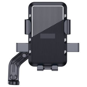 M6 Phone Holder for Electric Bikes / Motorcycles, Suitable for 4.7-7.2 inch Phones - Rearview Mirror Type, Black
