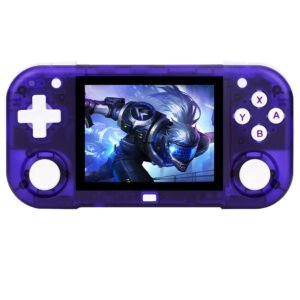 Magicx Mini Zero 28 V2 Retro Game Console, 2.8 inch 640-480 IPS Screen, 7 Hours Playtime, 64GB Storage - Purple