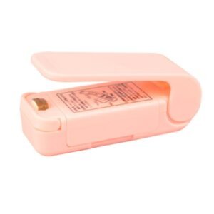 Mini Bag Sealer, Handheld Heat Sealing Machine for Snack Plastic Bags - Pink