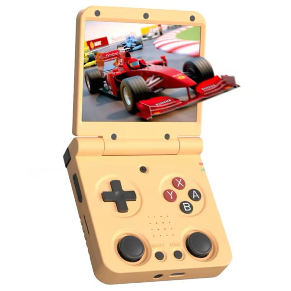 Miyoo Flip V2 Handheld Game Console, 128GB, 3.5" IPS, 2.4G/5G WiFi, 3000mAh, 20+ Emulators - Yellow